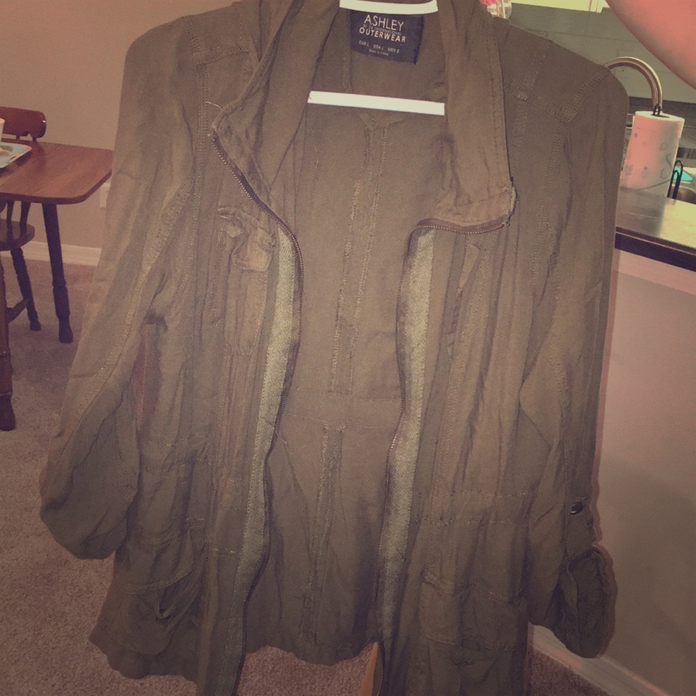 Olive green army jacket